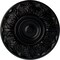 Ekena Millwork Whitman Ceiling Medallion (For Canopies up to 3 3/4"), Hand-Painted Jet Black, 13"OD x 1 3/8"P CM13WHBLF - alternate 1
